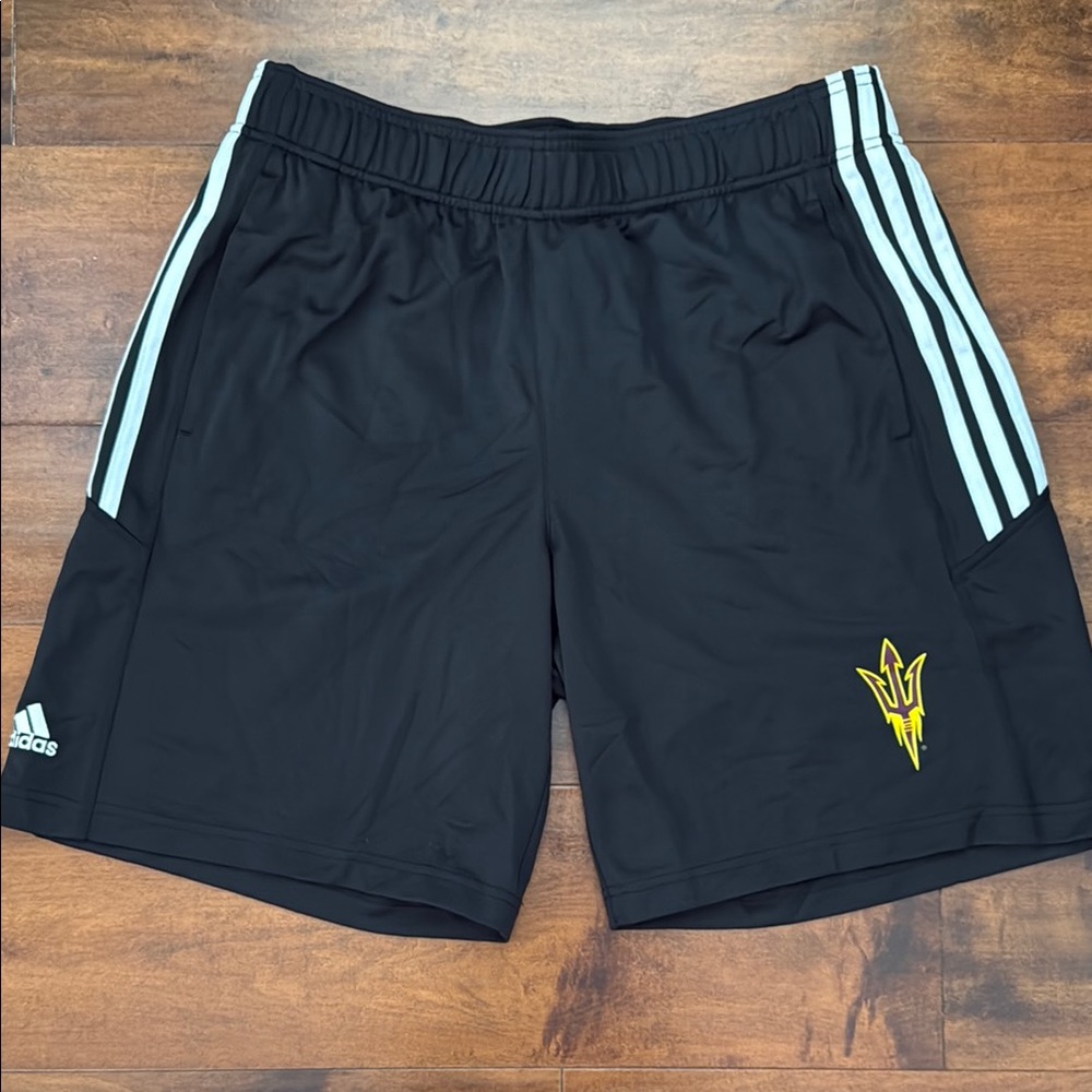 Adidas Arizona State University Black Athletic Shorts - Men’s Large, EUC
